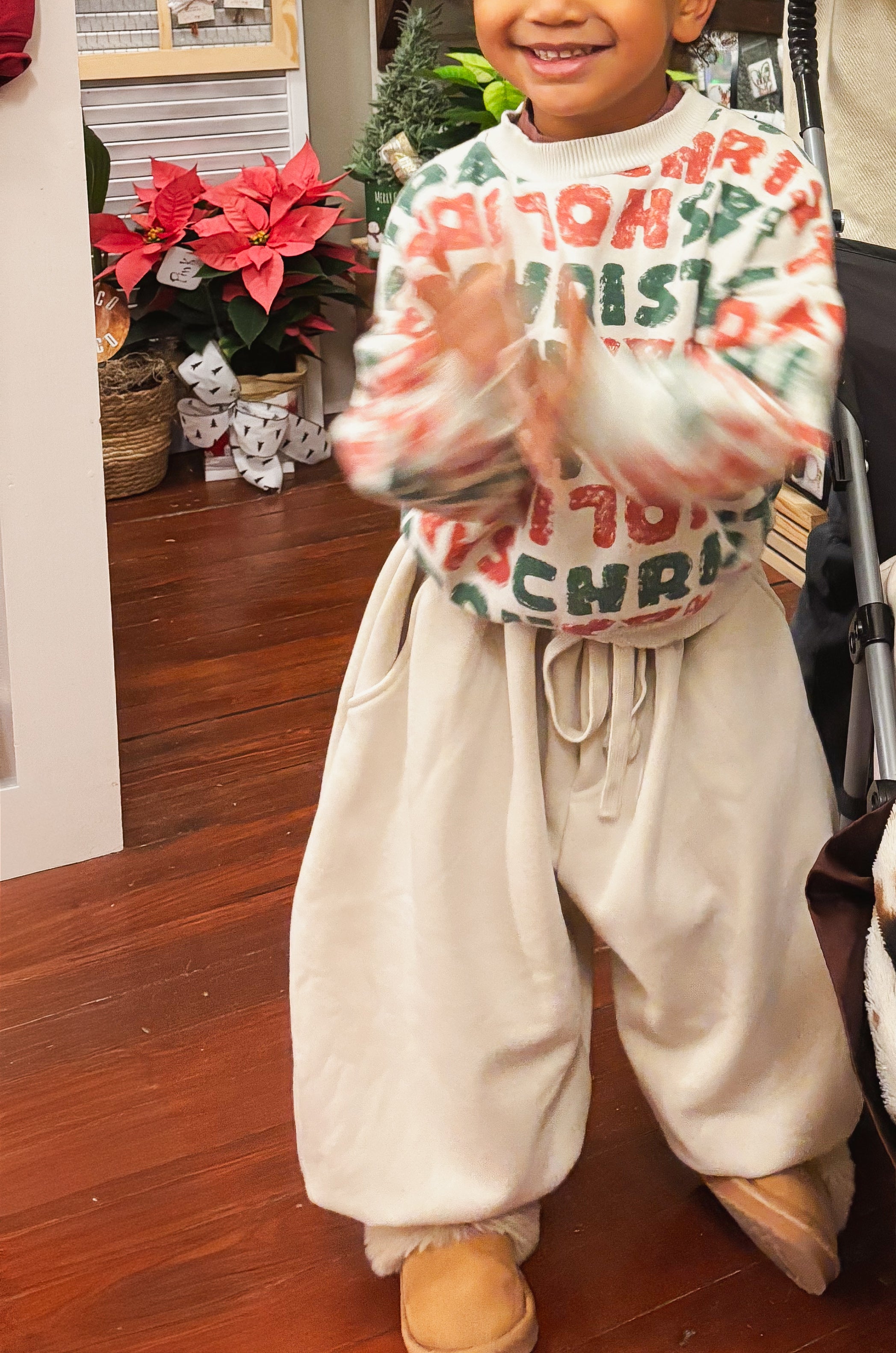 the cream cozy joggers