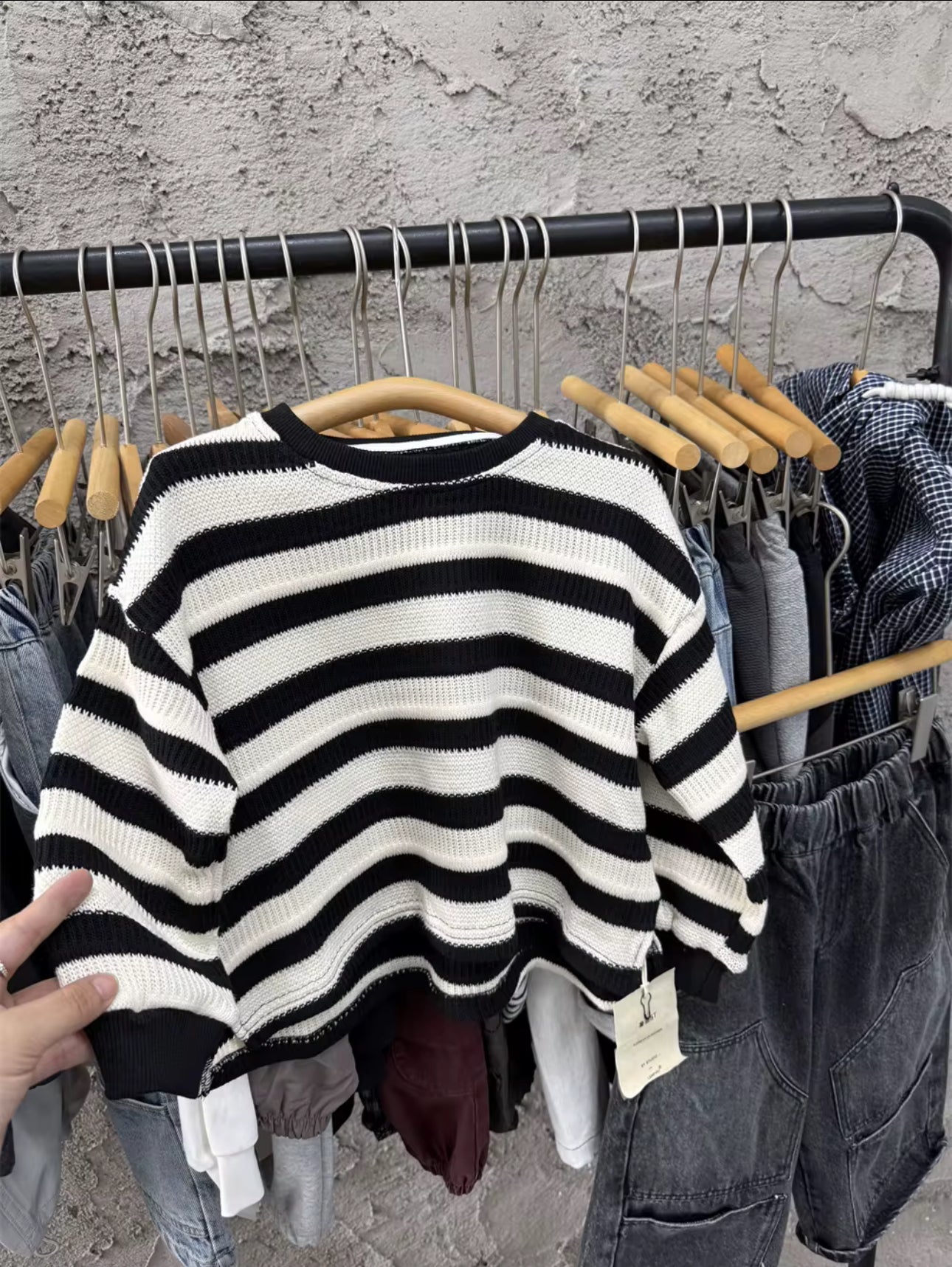 mini paris stripe knit