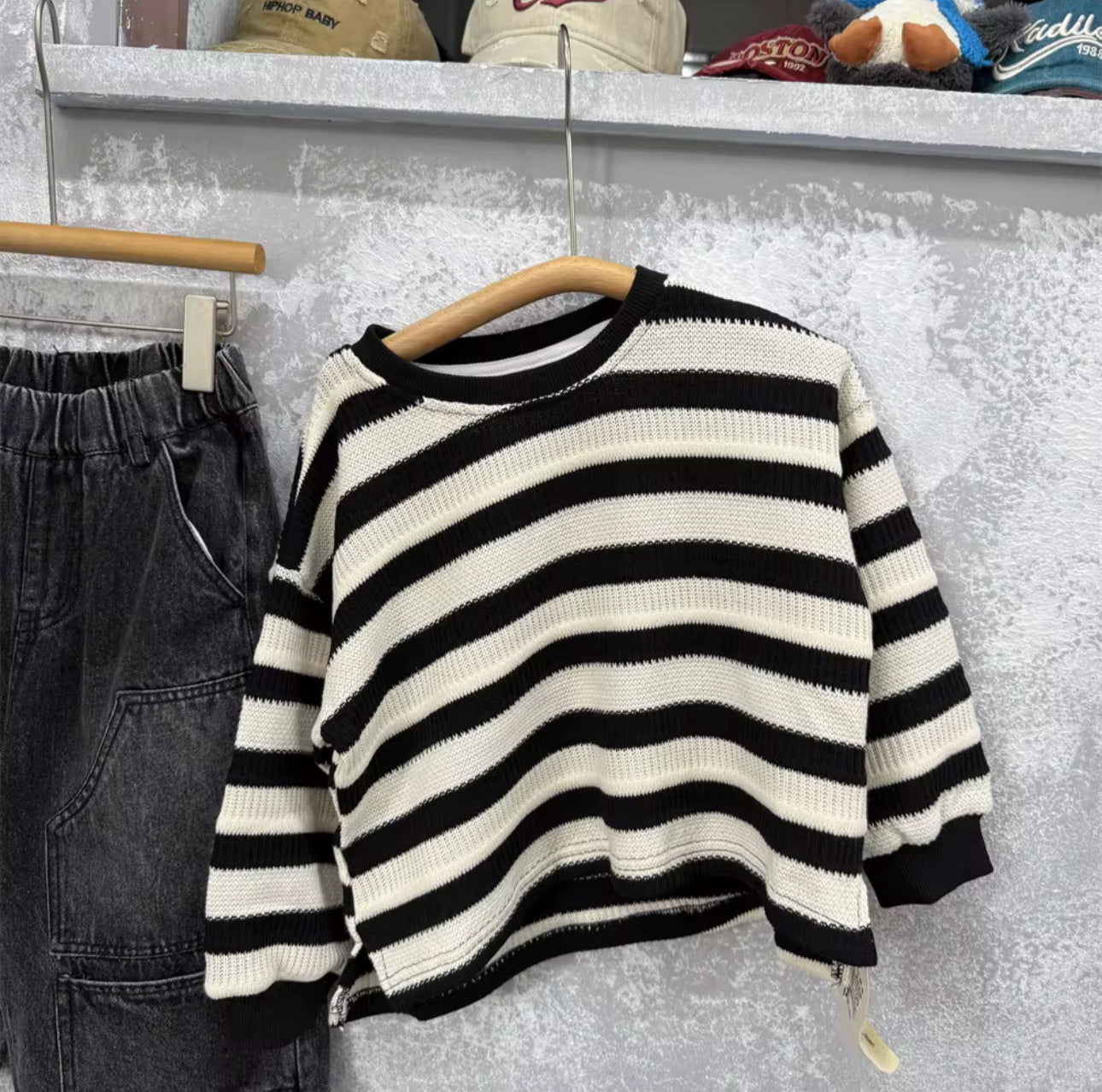 mini paris stripe knit