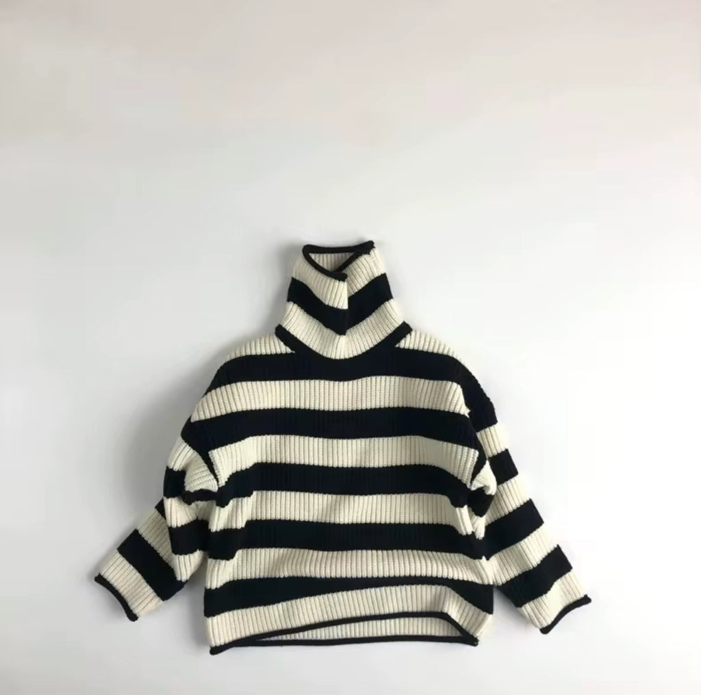 classic stripped turtleneck